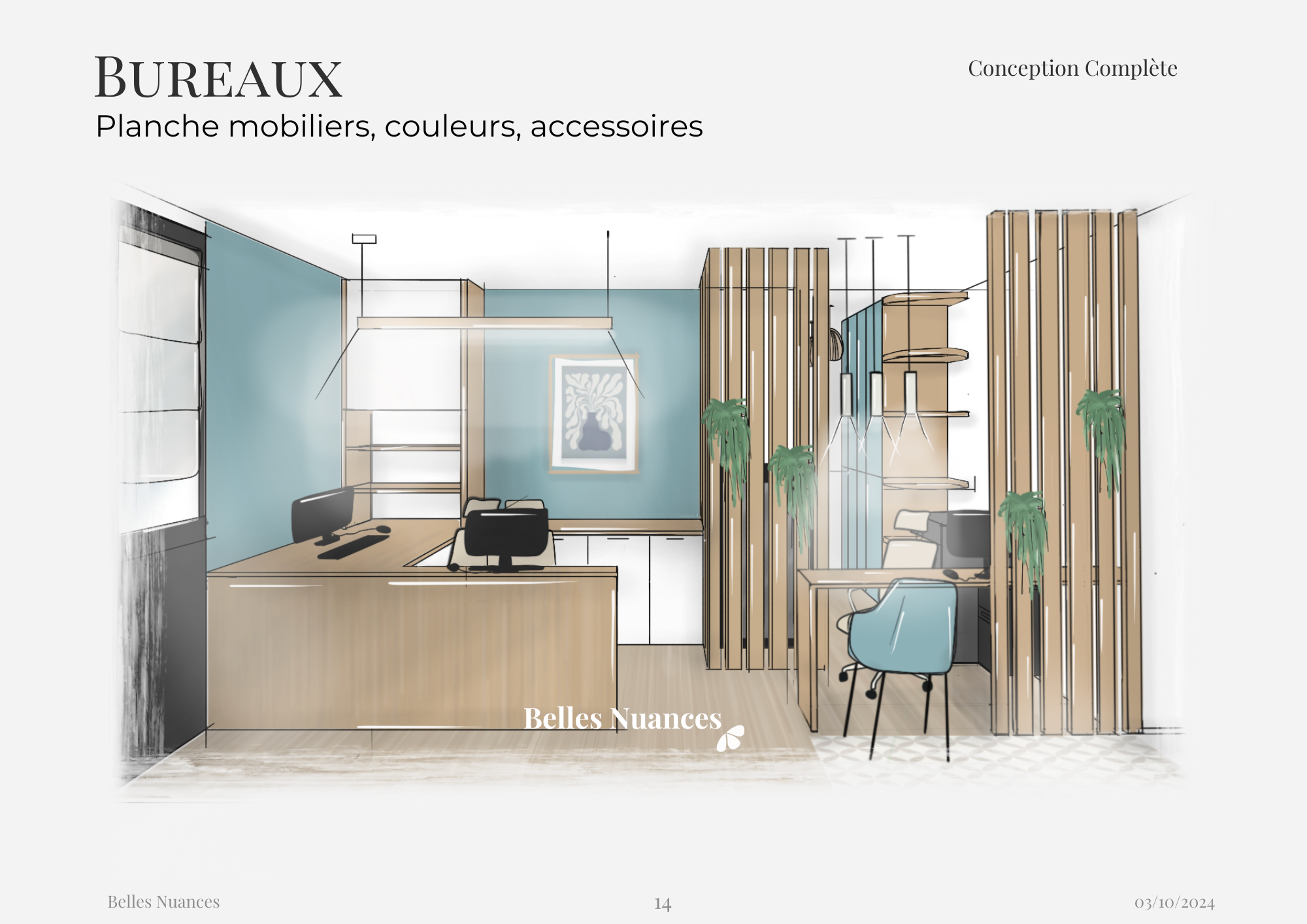 Déroulement accompagnement, décoration d'intérieur, Dessin